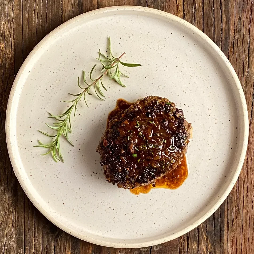 Steak Hache au Poivre/Hamburgers in Peppercorn Sauce