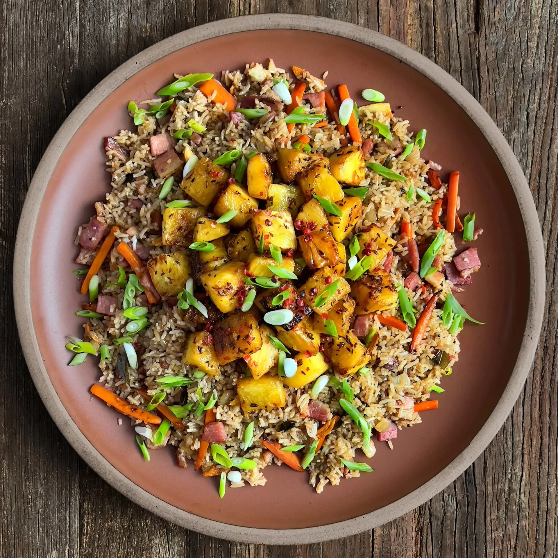 Fried Rice with Seared Cumin Pineapple 