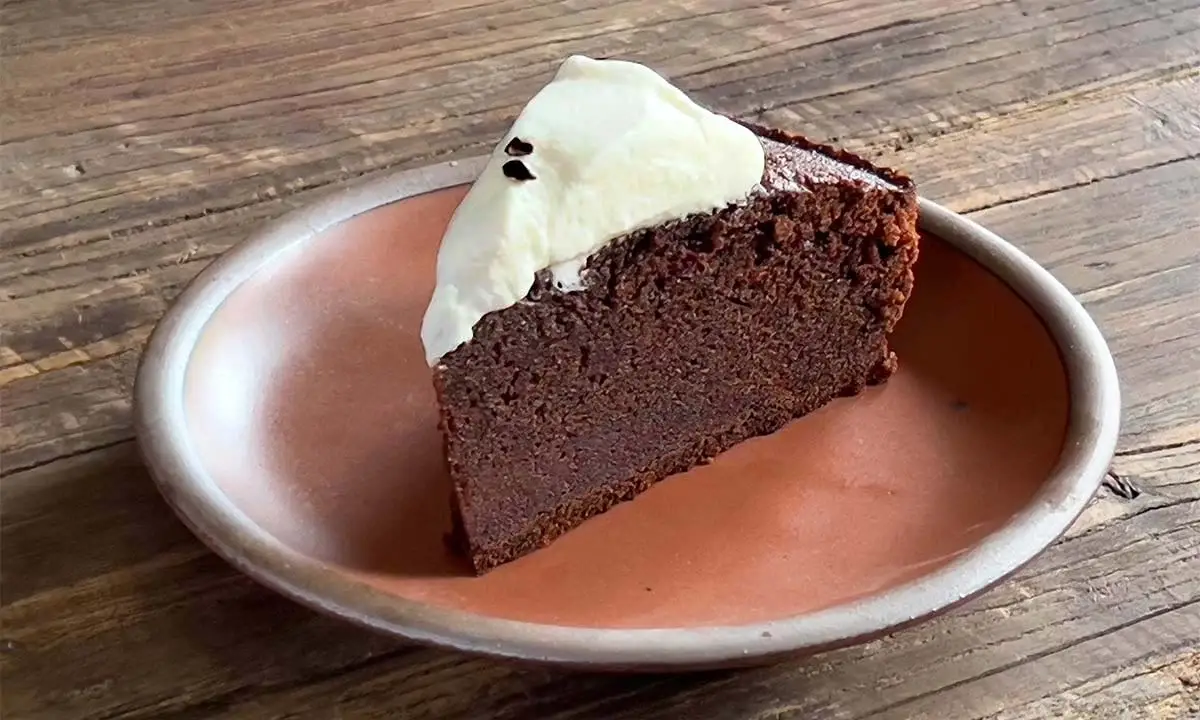 Slice of Chocolate Olive oil Cake