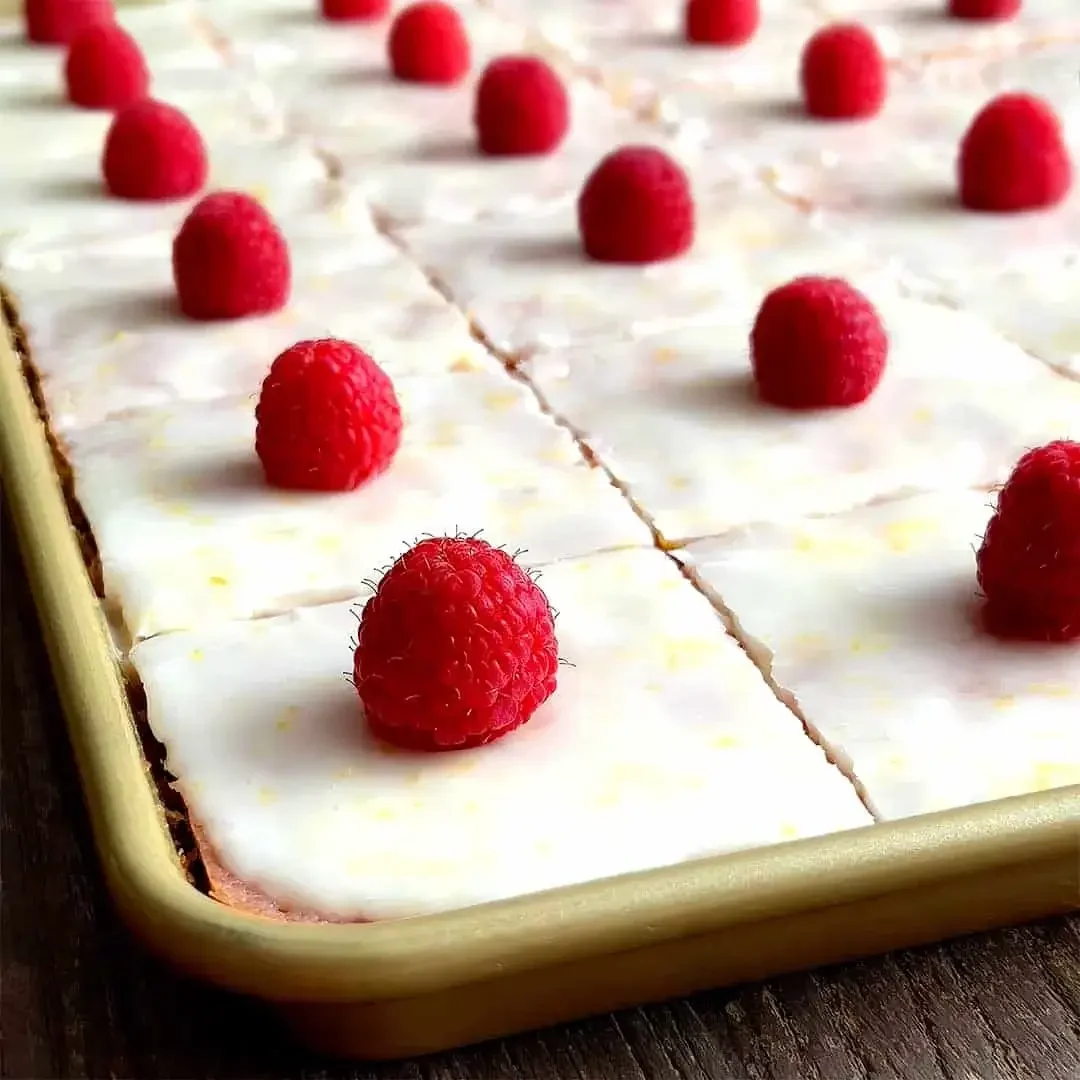 Raspberry and Lemon Buttermilk Sheet Cake