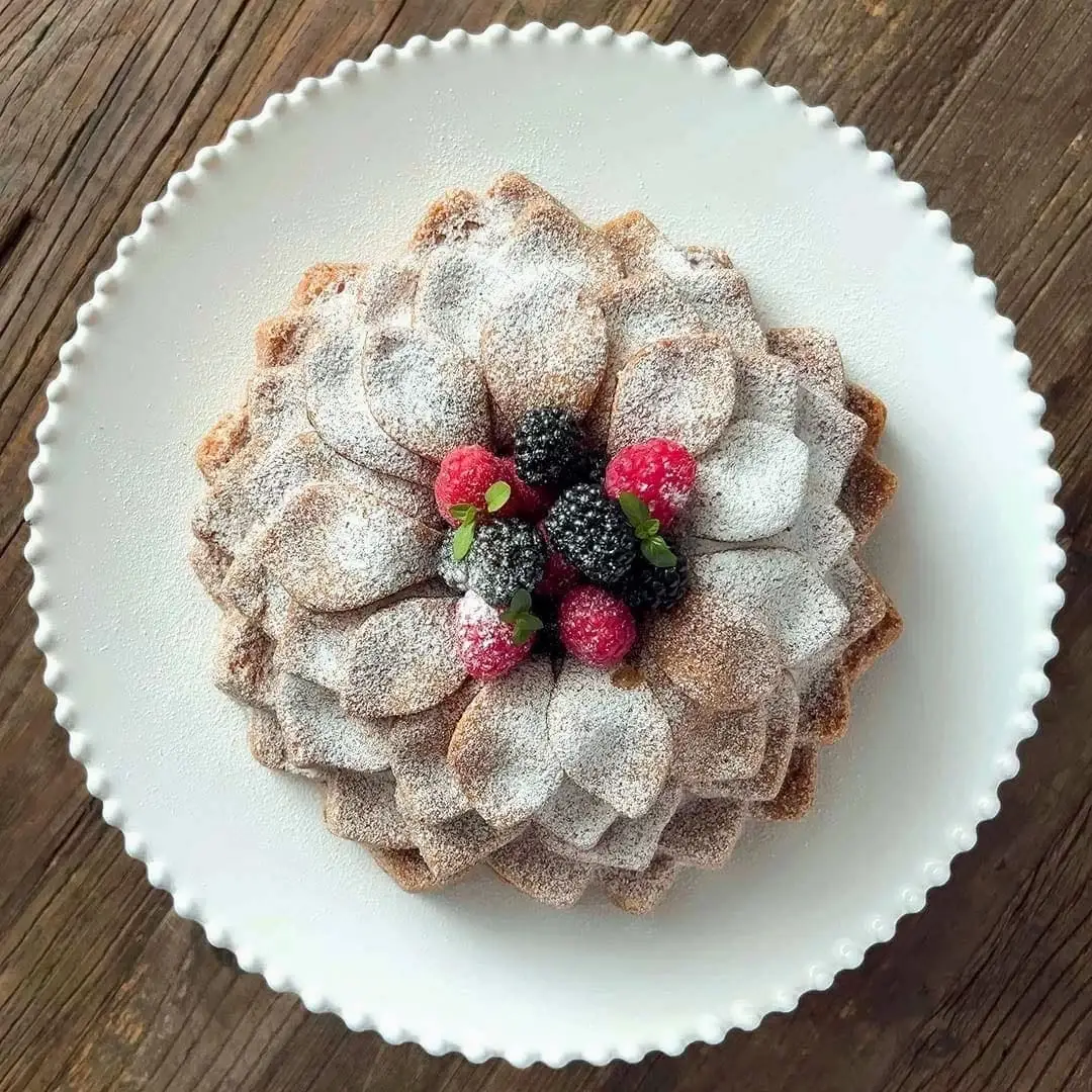 Blackberry, Raspberry, and St. Germain Bundt Cake