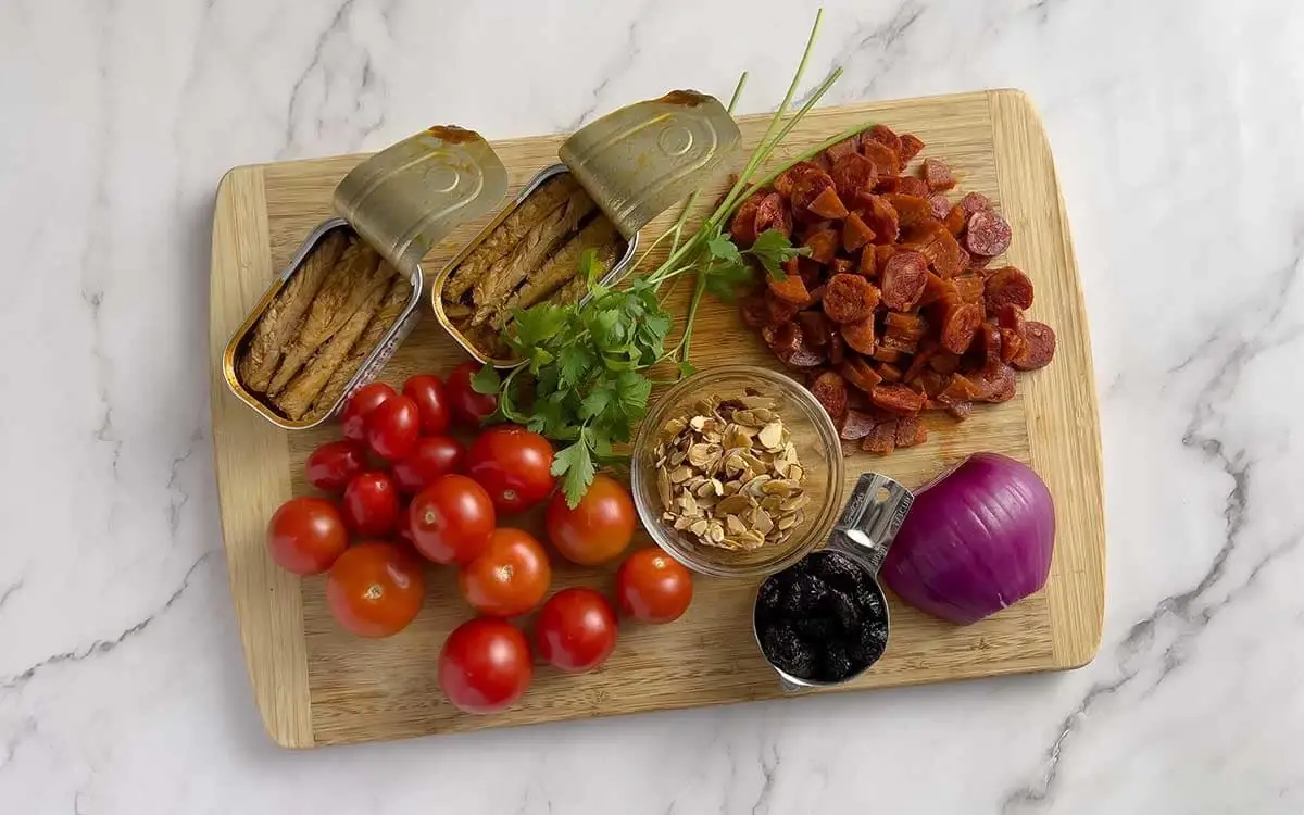Fresh Ingredients Mackerel and Chorizo Salad