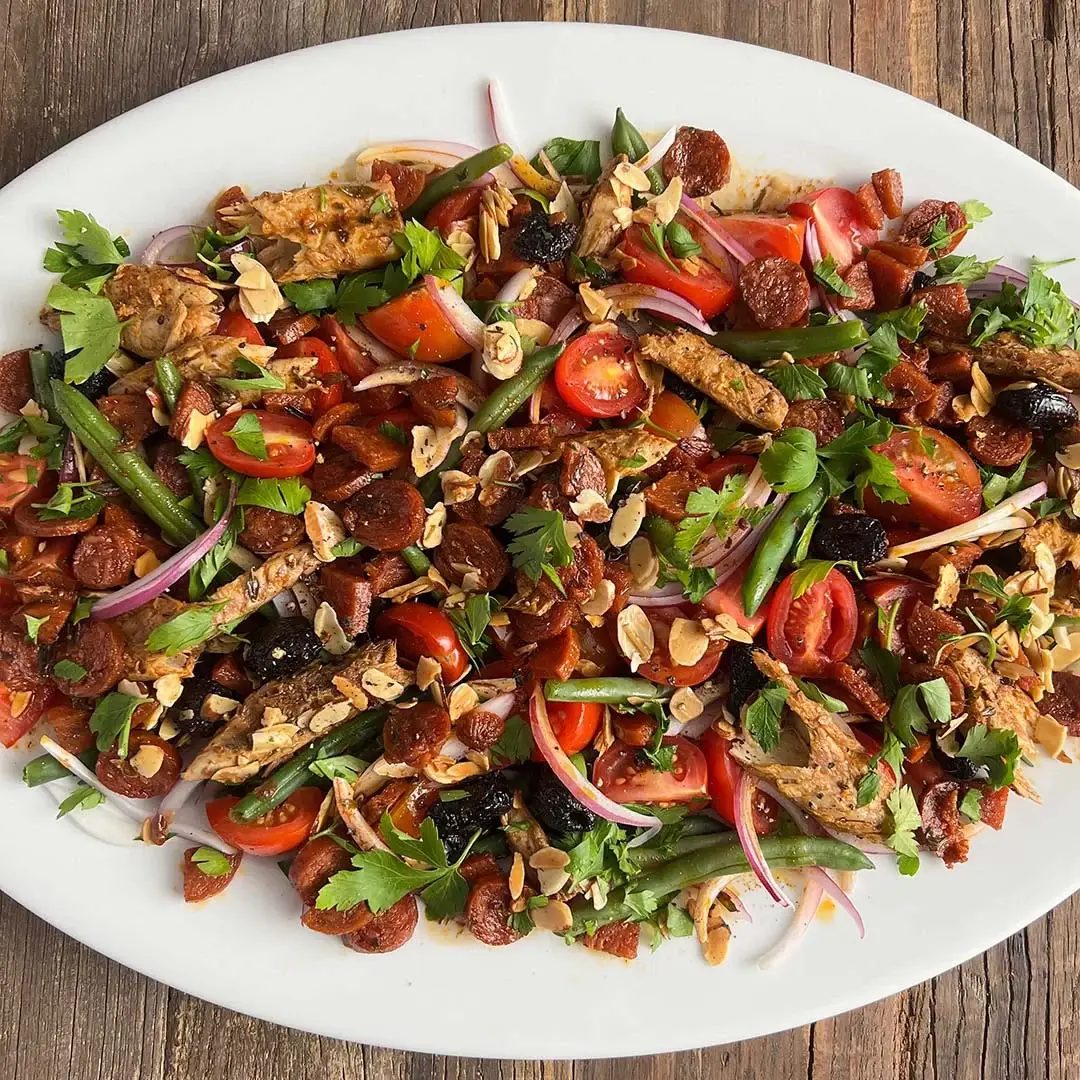 Green Bean, Chorizo, and Mackerel Salad