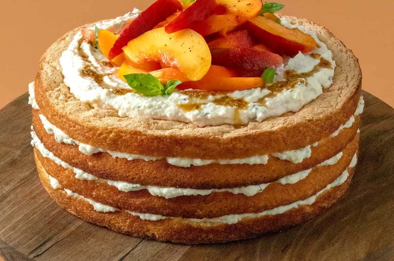 Peach Cassata Celebration Cake