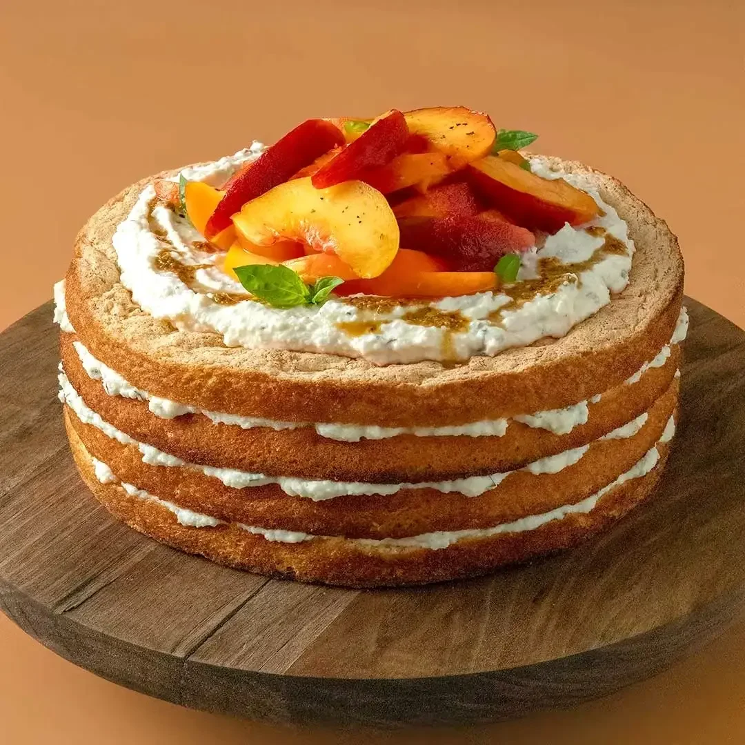 Peach Cassata Celebration Cake