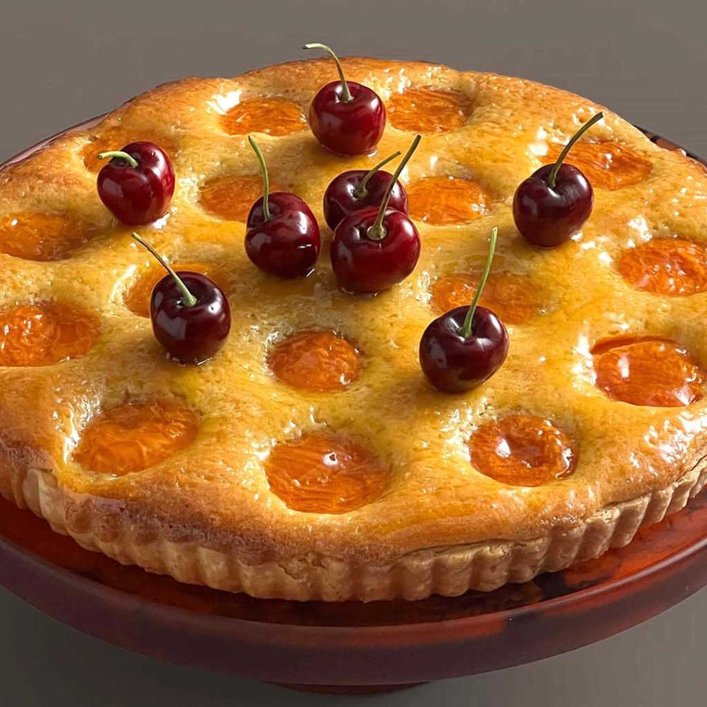 Apricot and Frangipane Tart with Fresh Cherries The Salted Potato