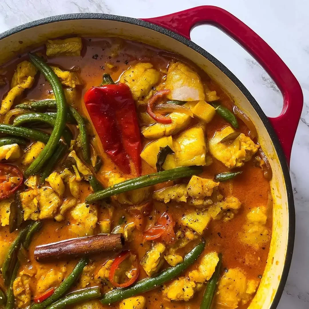 Fish in Coconut Curry Sauce