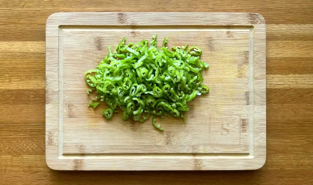 Chilies Sliced for Flatbread