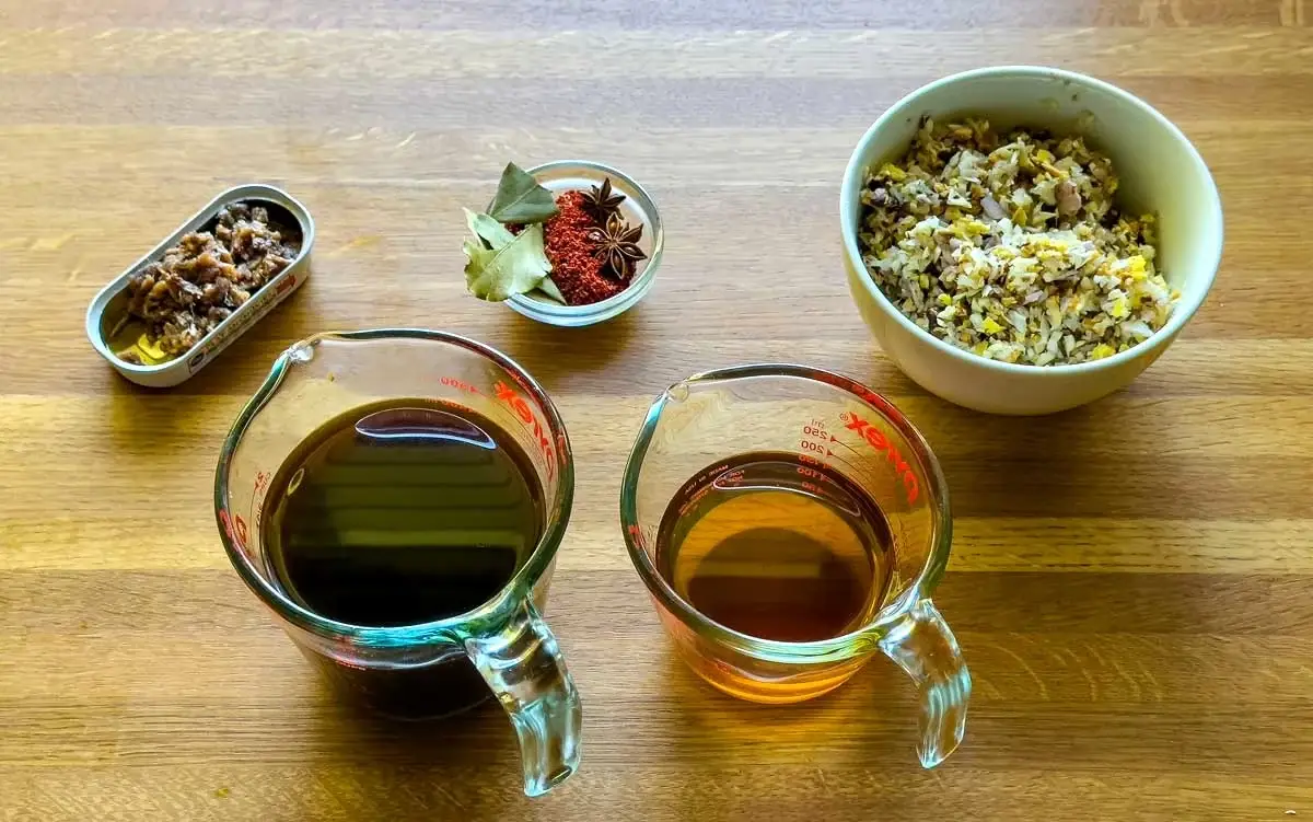 Ingredients for Pork Noodle Bowl with Umami Sauce