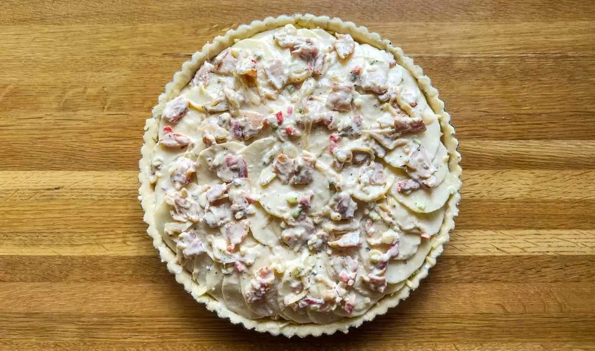 Potato Tart Ready for Baking