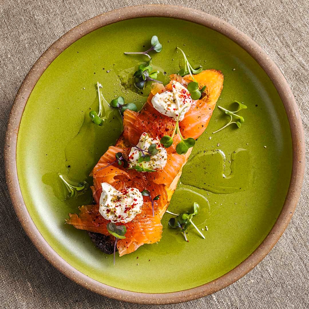 Cured Salmon with Creamy Lime Sauce