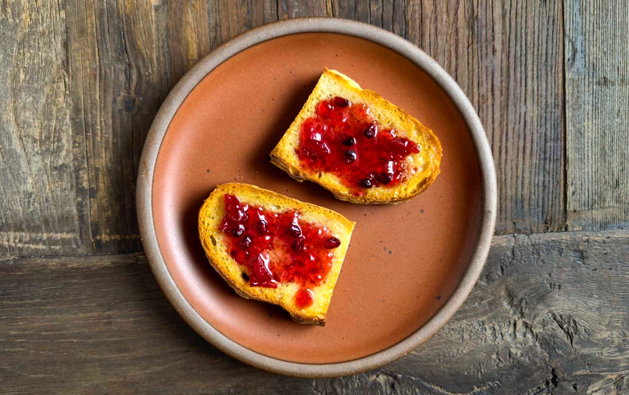 Pomegranate Jam on Toast