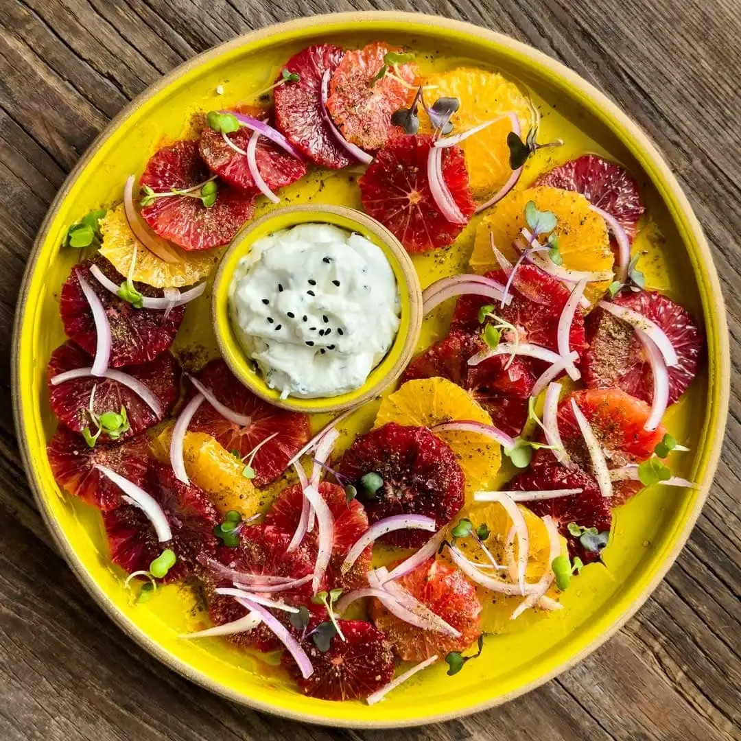 Blood Orange Salad with Creamy Whipped Dressing