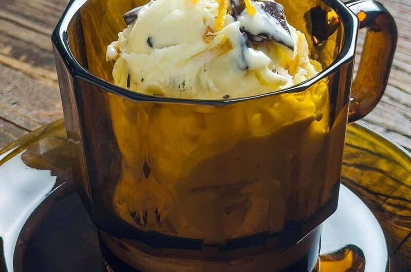 Crème Fraîche, Orange, and Chocolate Ice Cream
