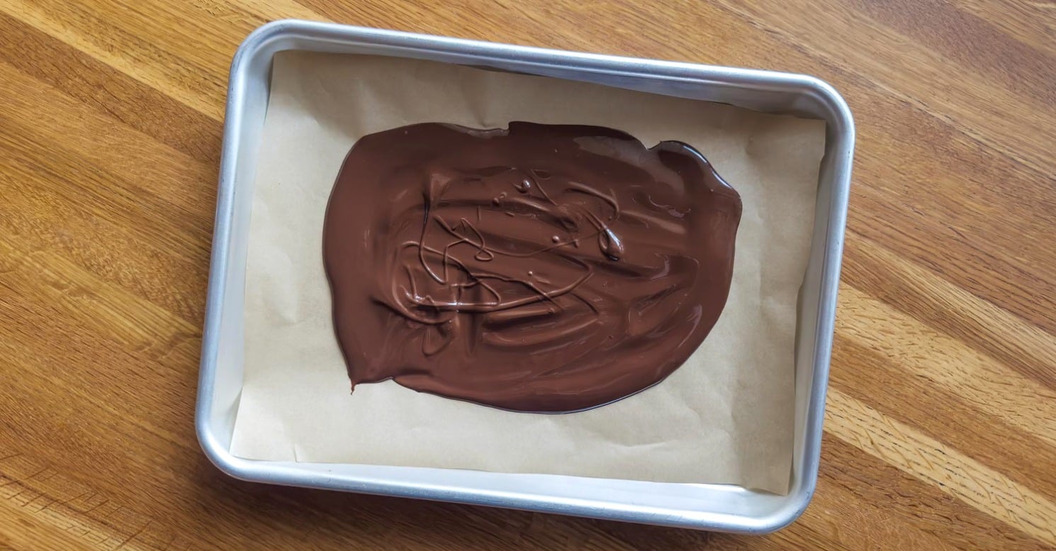 Chocolate Prepped in a Pan