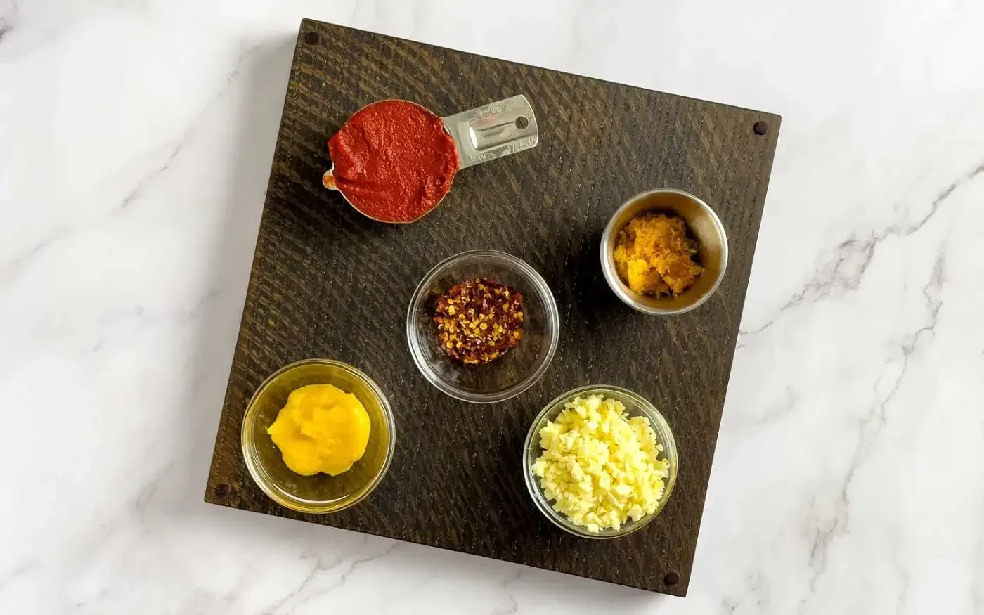 Ingredients for Shrimp in Spicy Tomato Orange Sauce