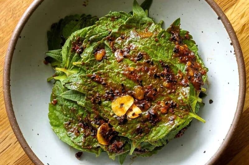 Kimchi-Inspired Perilla Leaves
