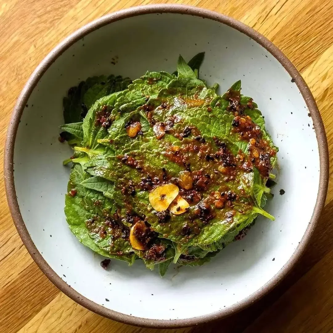 Kimchi-Inspired Perilla Leaves
