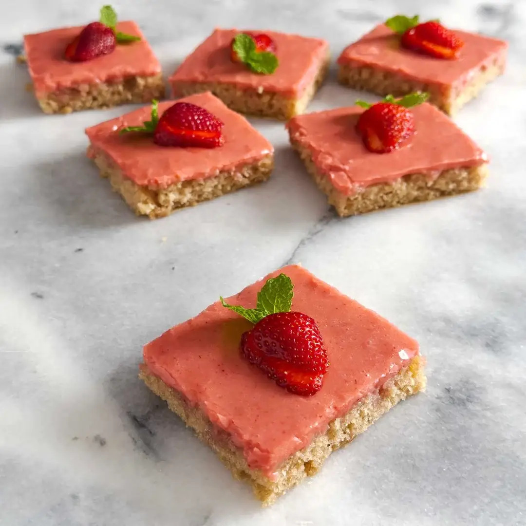 Roasted Strawberry Sheet Cake