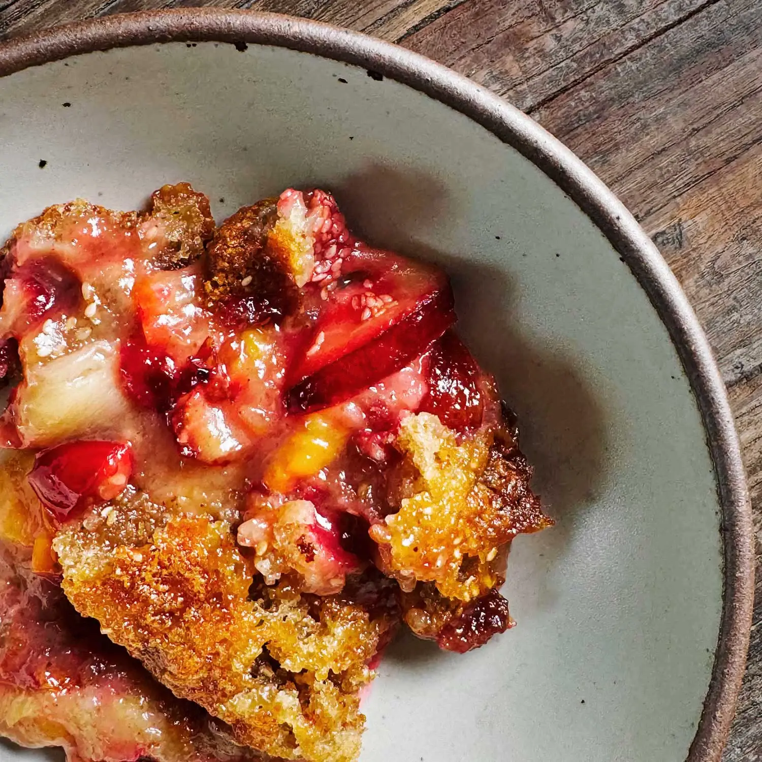 Plum Brown Butter Cobbler