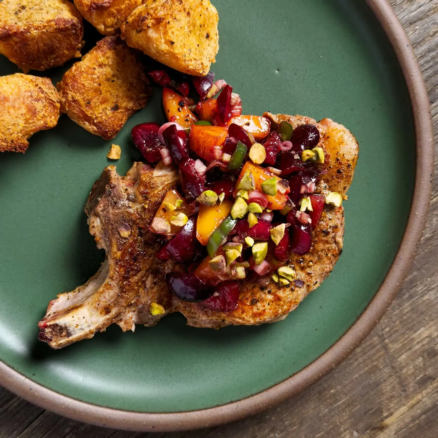 Fresh Cherry Peach Salsa for Pork Chops or Anything Else