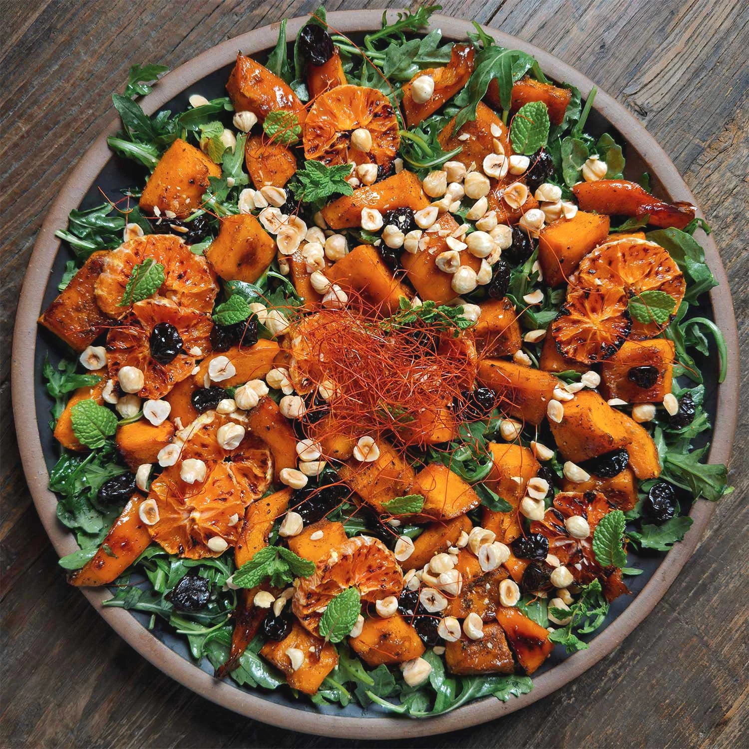 Roasted Orange and Golden Hubbard Squash Salad