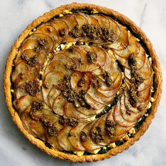 Greens and Chermoula Potato Pie