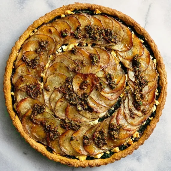 Greens and Chermoula Potato Pie