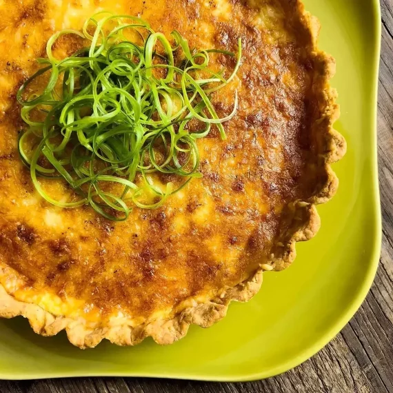 Bacon and 3 Onion Quiche