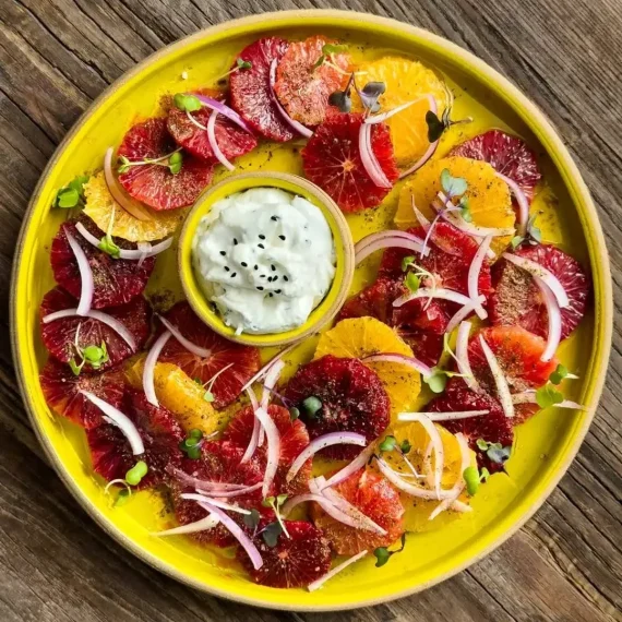 Blood Orange Salad with Creamy Whipped Dressing