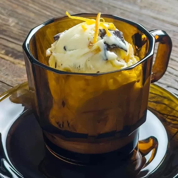 Crème Fraîche, Orange, and Chocolate Ice Cream