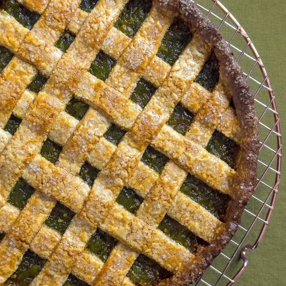 Green Tomato and Almond Tart