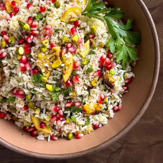 Rice Salad with Roasted Lemons