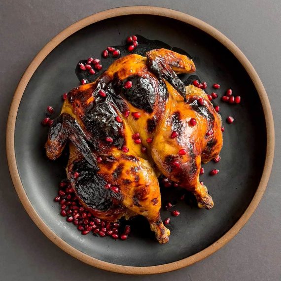 Roast Chicken with Pomegranate Molasses