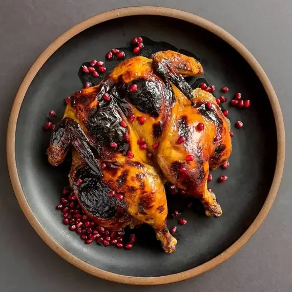 Roast Chicken with Pomegranate Molasses