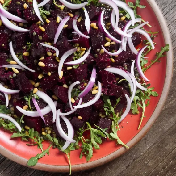 Roasted Beets with Anchovy Dressing