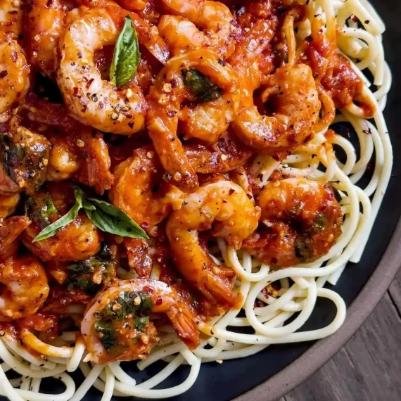 Shrimp in Spicy Tomato Orange Sauce