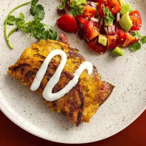 Skirt Steak Double Tacos with Tomato and Avocado Salad