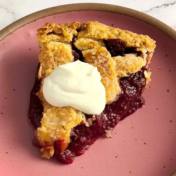 Slice of Muscadine Pie