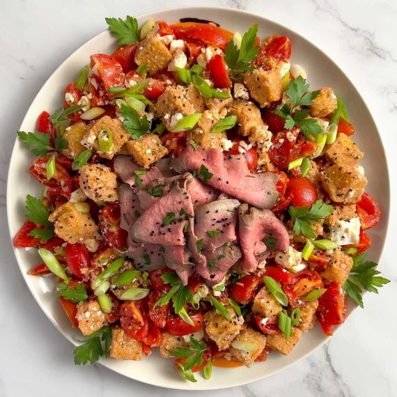 Panzanella with Roast Beef and Feta